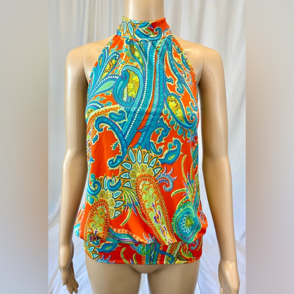 Dots Paisley Neck Tie Halter
Size: S
Fabric: 92% Polyester 8% Spandex